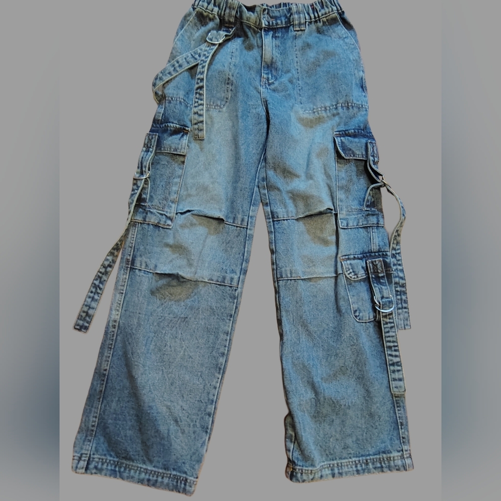 J for Justify Denim Blue Cargo Pants